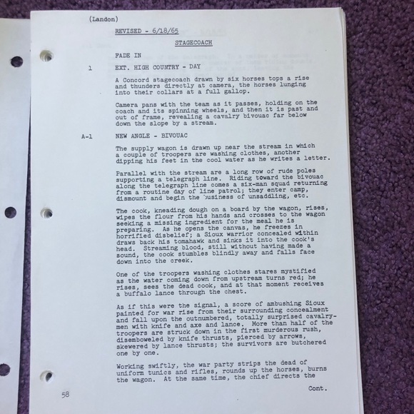 STAGECOACH screenplay copy script FINAL DRAFT - Picture 2 of 8